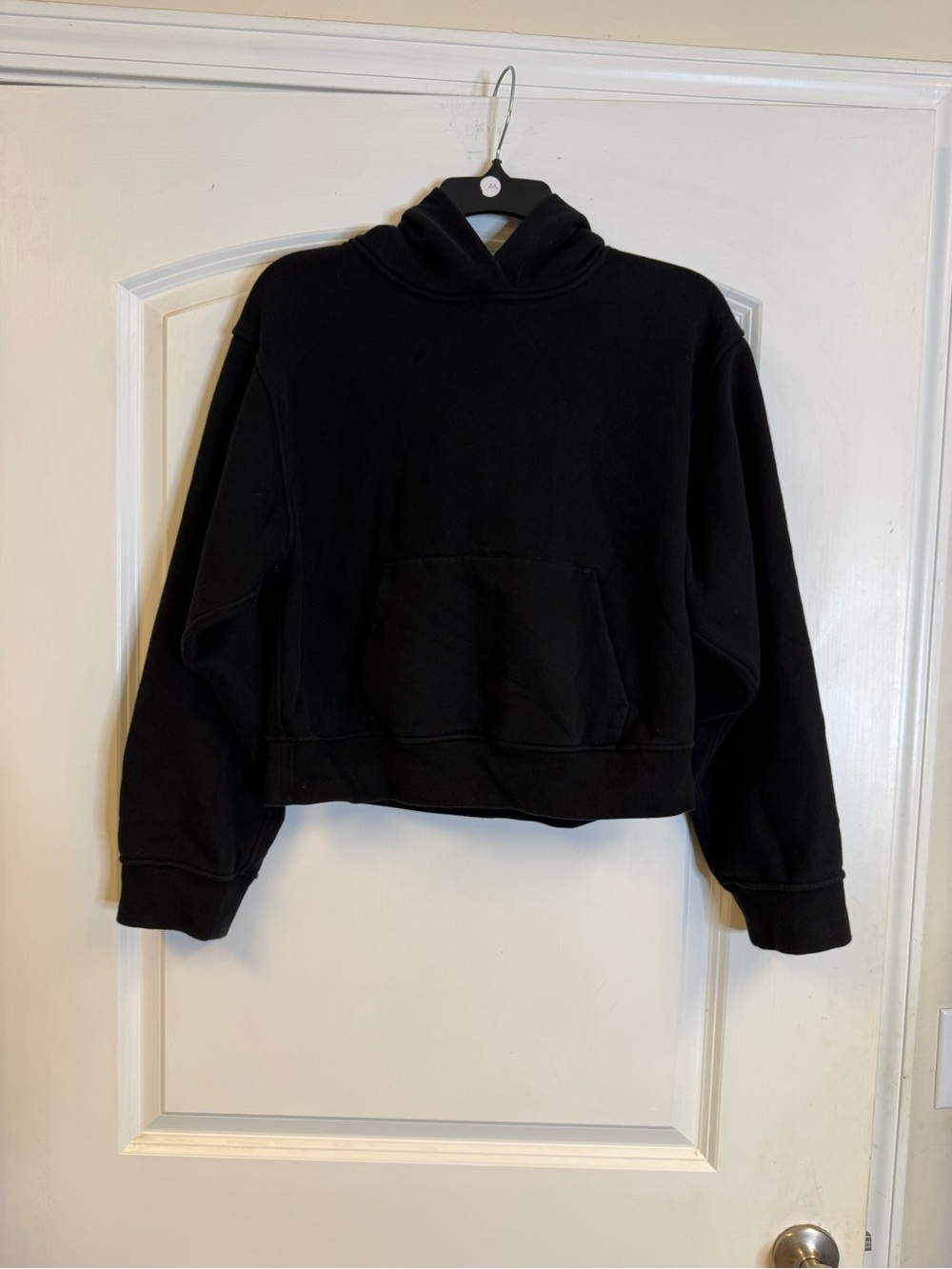 Lululemon Scuba Cropped Pullover Hoodie Black XXS